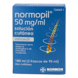 Normopil 50 Mg/Ml 2 Frascos Solucion Cutanea 90 Ml