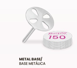 Metallic Base of Circular Adhesive Discs 20mm for Pedicure (1 uni + 50 uni Refills 50gr)